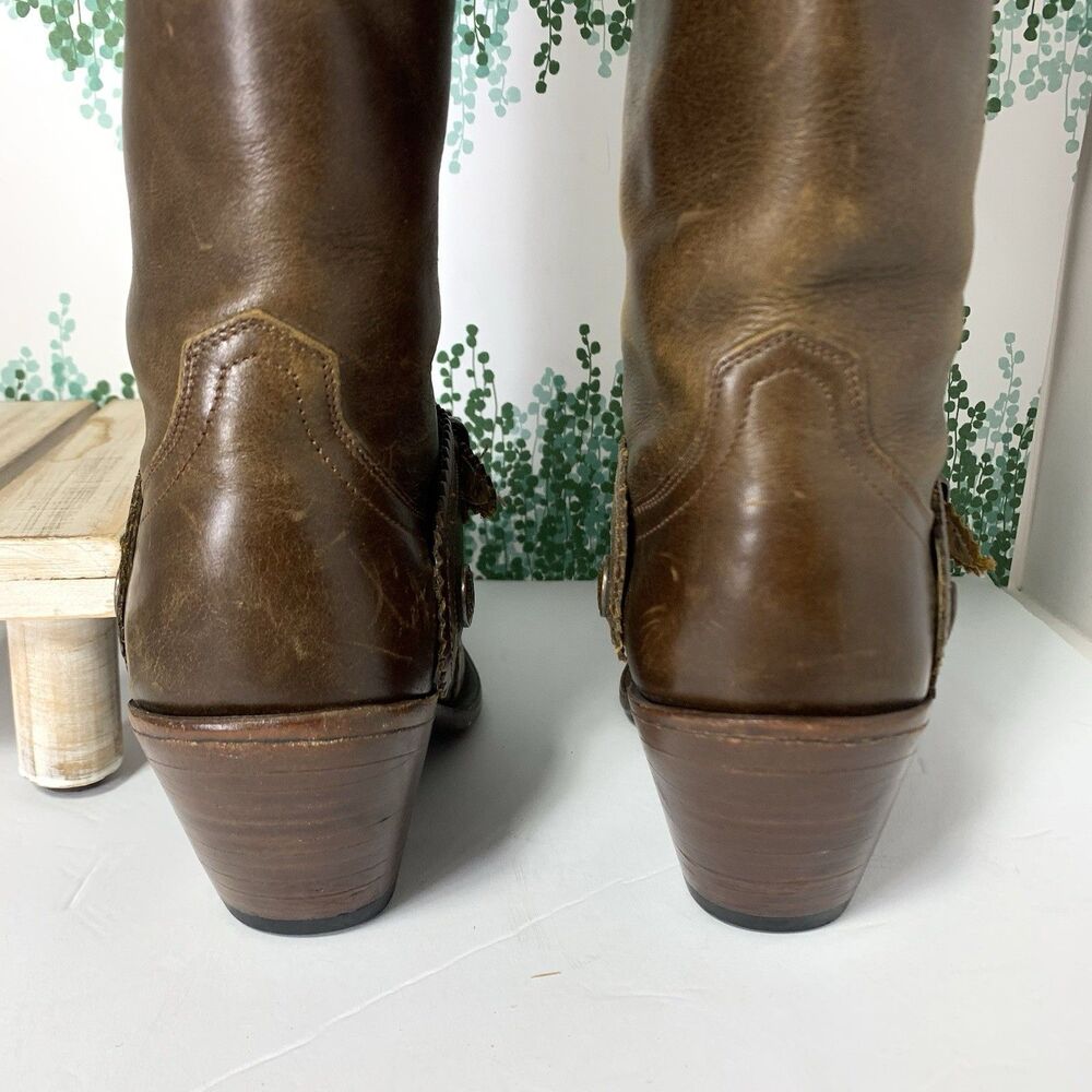 Leather Corral Western Boots Cowboy Cowgirl Size 7.5 Women - Picture 11 of 16